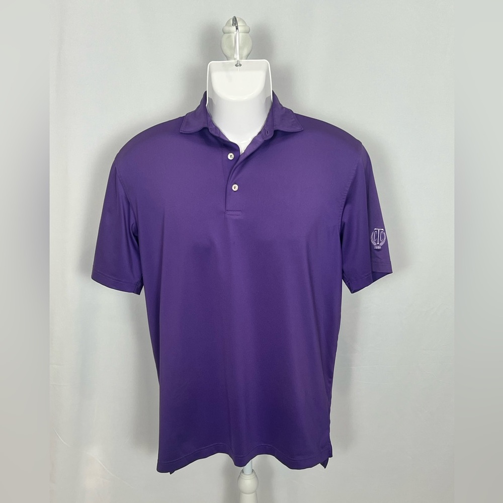 Peter Millar Men's Purple Short-Sleeve Polo